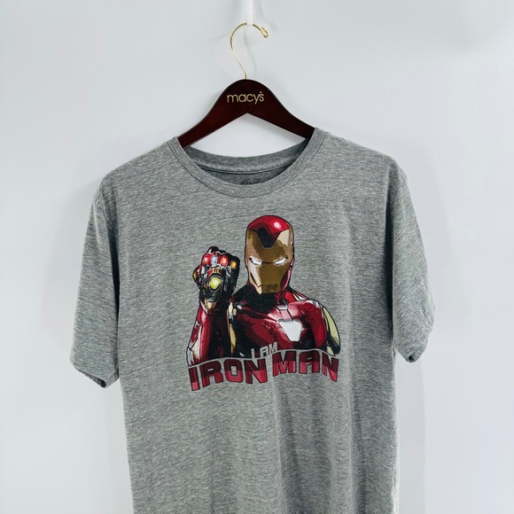 Marvel‎ Avengers Endgame Iron Man Graphic Tee T-Shirt Gray Large - Picture 4 of 8